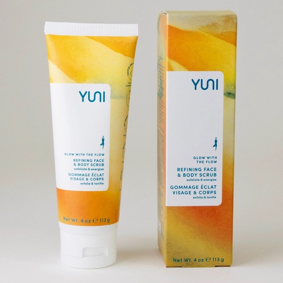 YUNI Glow with the Flow - Face & Body Scrub - NEW IN BOX - Picture 1 of 5